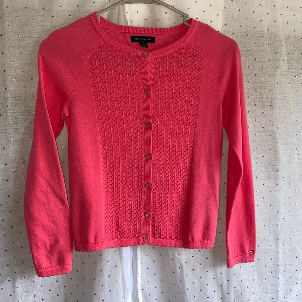 Tommy Hilfiger girls button up sweater